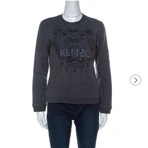 KENZO Charcoal Embroidered Tiger Sweater (AUTHENTIC)
